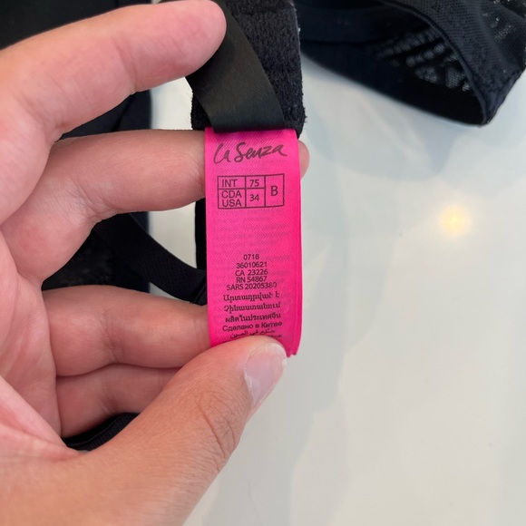 La SENZA Black Lace Push-up Bra 34B - Picture 2 of 3